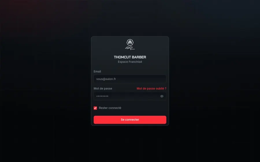 Capture du site Thom Cut Barber